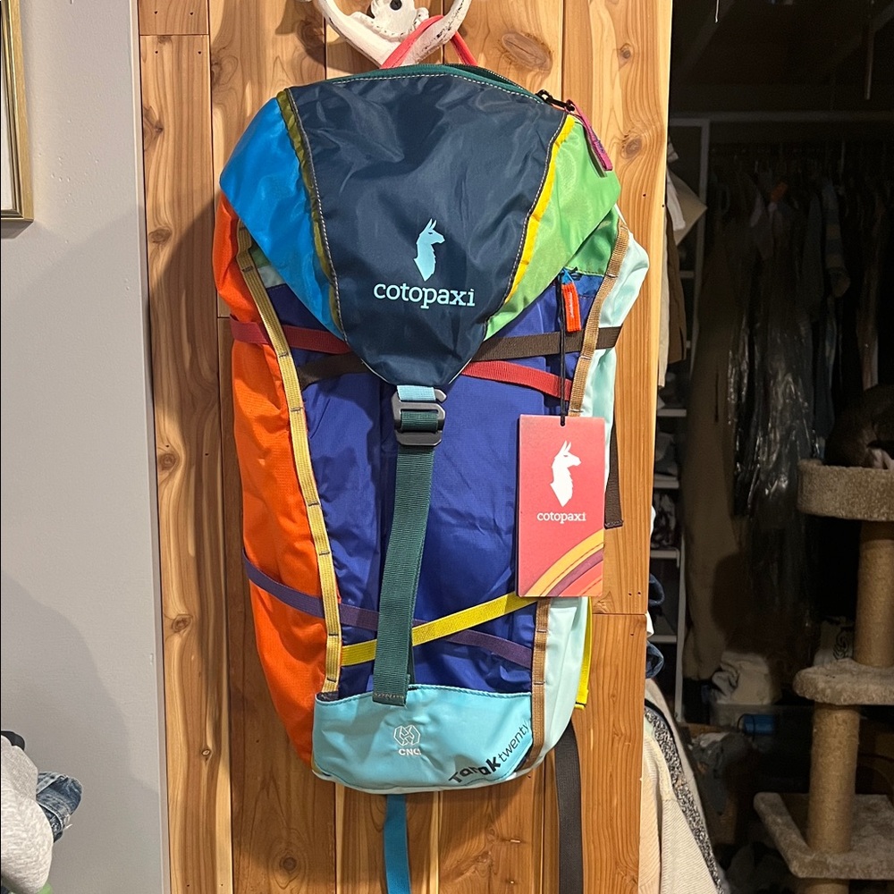 cotopaxi Multicolor Adventure Backpack in Blue, Orange, Green, Purple (NEW)
